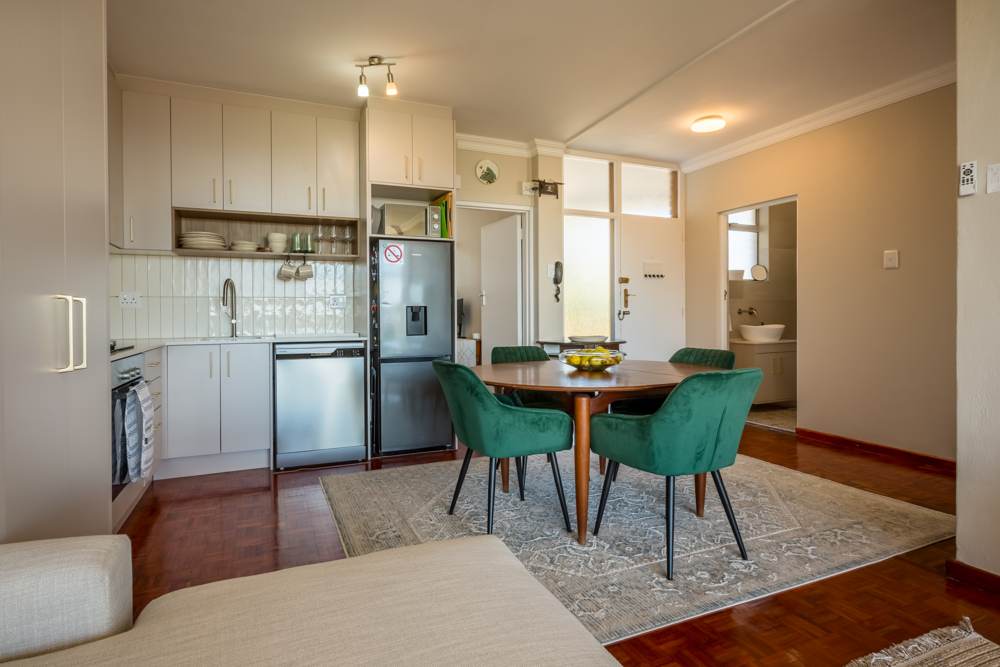 Kitchen with dishwasher and fridge